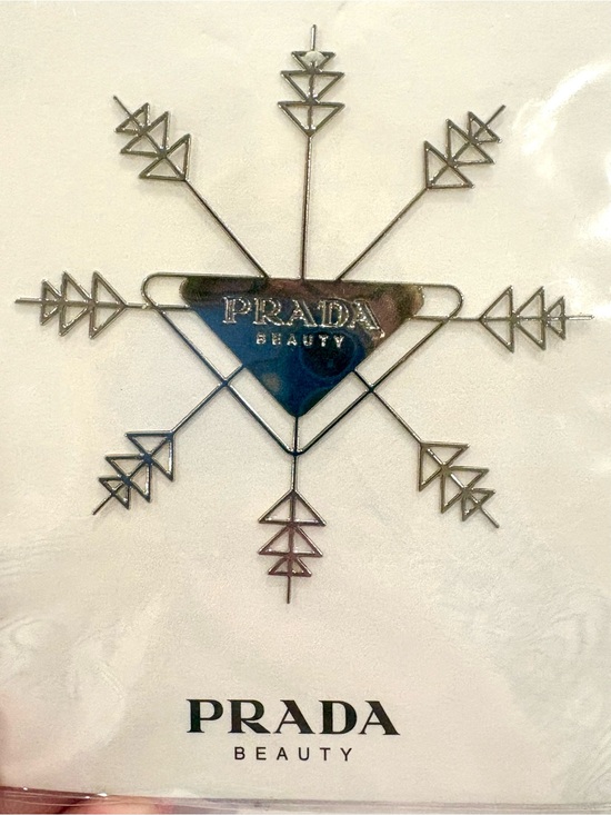 Prada Other - Prada Beauty silver tone Snowflake Christmas Ornament NIB